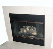 Fireplace with handles - Handles will have to be removed for the cover