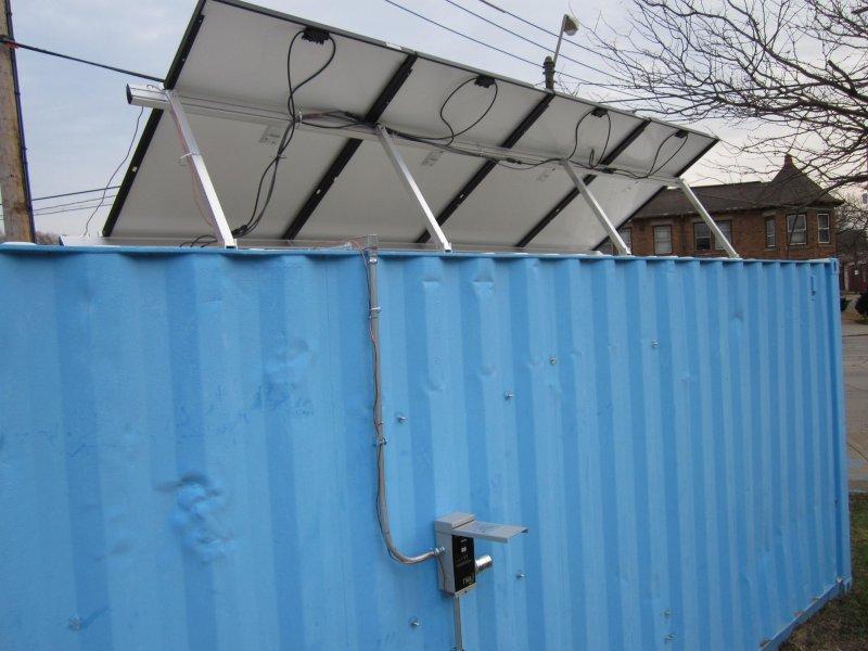 Shipping container multiple solar panels Shipping container multiple solar panels